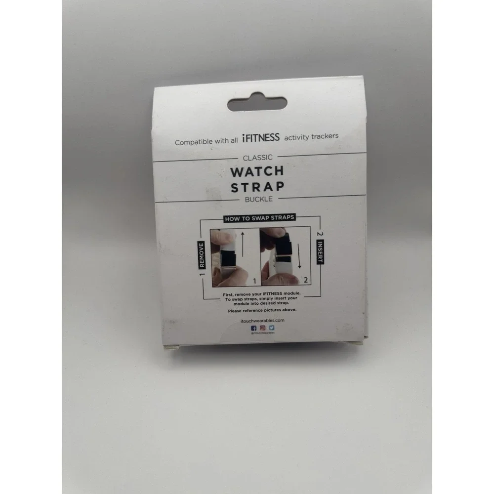 iTouch iFitness Interchangeable Watch Strap Blush Pink Classic Buckle Open Box